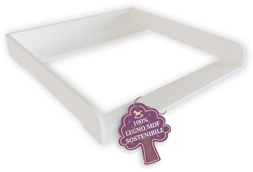 Puckdaddy – Cambiador Lasse, Compatible con la Cómoda Hemnes de IKEA – 80 x 80 x 10 cm de Madera Blanca – Tablero de Calidad con Material de Montaje para Pared