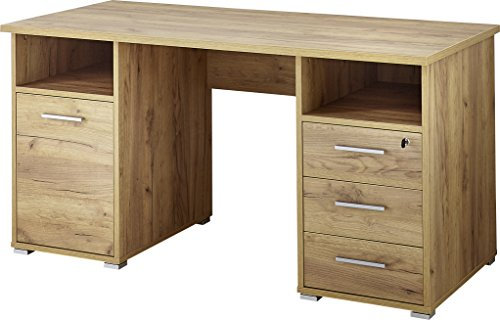 Germania 4080-243 Schreibtisch Holz, Navarra-Eiche-Nb., 70 x 145 x 75 cm
