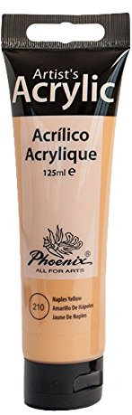 Tube peinture Acrylique beaux-arts 125ml Jaune de Naples