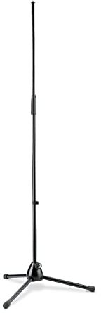 K&M 201/2 Mikrofonstativ Schwarz – Solostativ mit Zinkdruckgusssockel - 89 - 159 cm ausziehbar - 3/8“ Gewindeanschluss