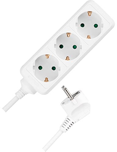 REV Rallonge multiprise 3x Standard 5m blanc