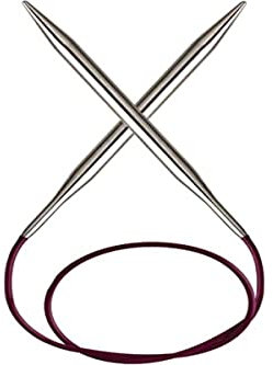 Knitpro Nova Metall vernickelte Rundstricknadeln, 3, 00mm / 80cm (10323), Silber