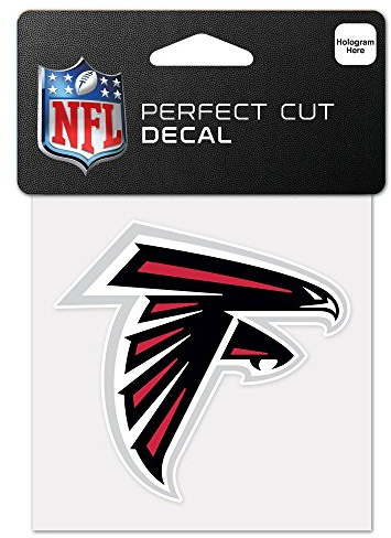 WinCraft NFL Atlanta Falcons 63036011 Perfect Cut Color Decal, 10,2 x 10,2 cm, Schwarz