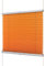 Ventanara® Plissee ohne Bohren Orange Klemmfix Plisseerollo Faltrollo verspannt inklusive Premium Klemmträger 75 x 220 cm