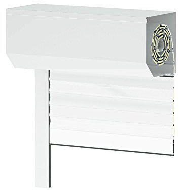 Vorbaurollladen SK45, weiß, Aluminium BxH: 80x180 cm, Gurt - 39er Lamelle - Sondermaße möglich