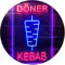 Doner Kebab Restaurant Café Décor Bar Dual Color LED Barlicht Neonlicht Lichtwerbung Neon Sign Rot & blau 300 x 400mm st6s34-i2639-rb