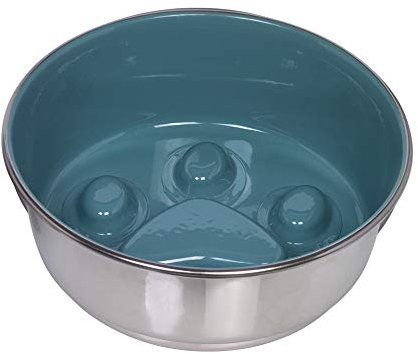 Nobby Anti-Schling Edelstahlnapf PAW, rutschfest, graugrün, 20 cm 1,60 ltr, 1 Stück