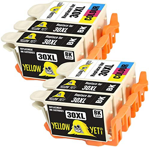 YELLOW YETI Ersatz für Kodak 30 30XL 30B 30CL Druckerpatronen kompatibel für Kodak ESP C100 C110 C115 C300 C310 C315 C330 C360 1.2 3.2 3.2S Hero 2.2 3.1 5.1 Office 2100 2150 (4 Schwarz + 2 Farbe)