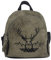 Domelo Leder Trachtenrucksack. Klein Damen Back pack. Einzigartiges Oktoberfest Tasche mit Hirsch Stecherei. Dirndltasche Cityrucksack. Wiesn Accessoires als Geschenkidee für Frauen