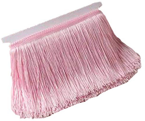 20 Meter Länge 20cm Breite Schnittfranse - Fransenborte - Fransenband Lateinisches Kleid Garment Spitzenborte Nähzubehör (Leichtes Pulver)