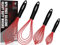Walfos Schneebesen, Silikon-Schneebesen, 27,9 cm flacher Schneebesen und 17,8 cm + 22,9 cm + 27,9 cm Ballon-Wisk-Set zum Mischen, Schlagen, Rühren und Kochen in der Küche. BPA-frei und hitzebeständig,
