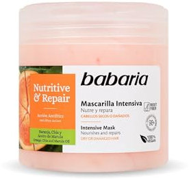 Babaria - Mascarilla Pelo Nutritive & Repair | Mascarilla Pelo Seco Y Dañado 400ml | Mascarilla Reparadora Cabello Con Naranja | Mascarilla Hidratante Cabello