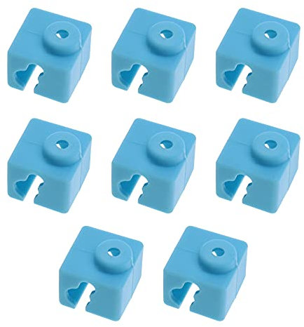 Create idea 8 Stück 3D Drucker Silikon Sockel Hotend für E3D-V5 / Anycubic Kossel/Mega I3 / I3-X / I3-S / 4Max PRO Heizung Aluminiumblock