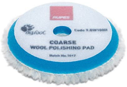 RUPES - 9.BW100H | Tampon de laine bleu Coarse pour polisseuses - Ø 80/90 MM