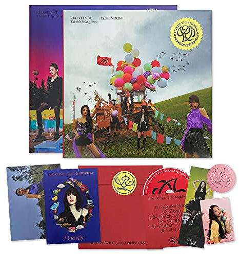 RED VELVET 6nd Mini Album - QUEENDOM [ QUEENS Ver. ] Photobook + CD-R + Envelope + Portrait Card + Postcard + Bookmark + Photo Card + OFFICIAL POSTER
