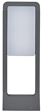 Topmo-plus außenlampe graue standlampe garten / 25W led bridgelux Chip anthrazit gartenlampe pollerleuchte led außen Acryl Aluminium 45CM hoch warmweiß