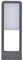 Topmo-plus außenlampe graue standlampe garten / 25W led bridgelux Chip anthrazit gartenlampe pollerleuchte led außen Acryl Aluminium 45CM hoch warmweiß