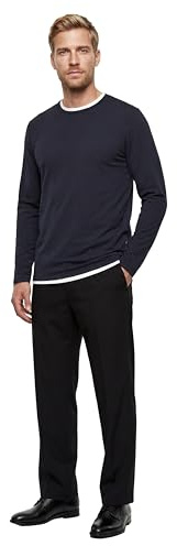 OLYMP Herren T-Shirt Langarm Casual.Wirk,Single Jersey,Regular fit