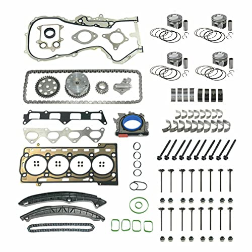 Huiruhy Kolben & Steuerkettensatz Kompatibel mit 1.4 TSI TFSI 03C109088A 03C109088B 03C109287G 03C107065BF 03C109469K
