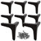 MIVIDE 8pcs Pieds de Meuble Noir, 13cm Pieds de Canapé Noir, Charge Jusqu'à 800kg, Pied de Meuble Metal pour Canapé, Table, Lit, Armoire (Noir-avec 40 Vis)