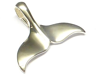 Silberschmuck - BG Anhänger aus 925 Sterlingsilber, Motiv Walflosse, Schmuck für Tierschützer, Unisex