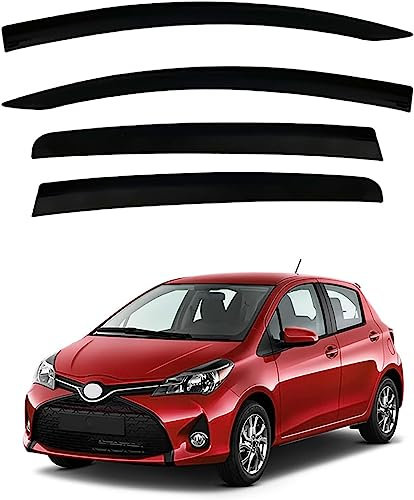 MEOMO 4 Stück Auto Autofenster Windabweiser für Toyota Yaris Hatchback MK3-XP130 2011-2019, Seitenscheiben Regenabweiser Schatten Deflektoren Auto Zubehör