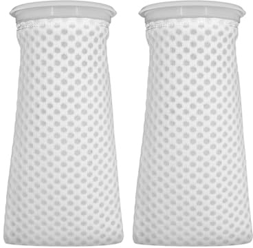 DONGKER 2/4PCS Aquariums Filter Socks,4.1 Ring Fish Tanks Strainers Sock Fit Inner Dia 3.9 Strainer Water Purification Freshwater Saltwater Aquariums Fish Tank Sump Filter