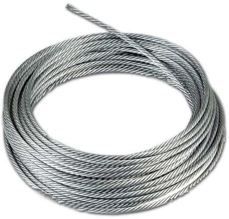 HOUSON Cuerda de alambre de 10 m de 6 mm, 7 x 19 cm, cable de acero, recubierto de PVC para suspensión de cuerdas, tendedero