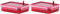 Emsa Mikrowellendose Clip & Micro 517776 | Mikrowellenventil | 1,2 L | Lunchbox | Integrierte Maßeinteilung | Made In Germany | Rot/Transparent (Packung mit 2)