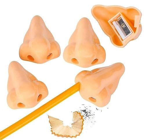 Wudaizhi Manueller Spitzer 5 Stück Nasenform Spitzer Mini Tragbarer Bleistiftspitzer Lustiges Bleistiftschneidwerkzeug
