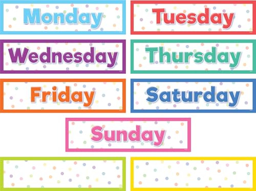 Teacher Created Resources Bunte magnetische Wochentage