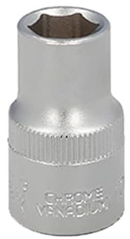 WOLFPACK LINEA PROFESIONAL Llave Vaso 1/2 Hexagonal 13 mm. Perfil de 6 caras. Acero Cromo Vanadio, Aristas Redondas