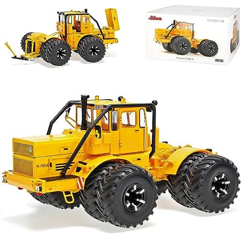 Kirovets K 700 A Traktor Gelb mit Doppelbereifung 1962-1975 1/32 Schuco Modell Auto Modell Auto