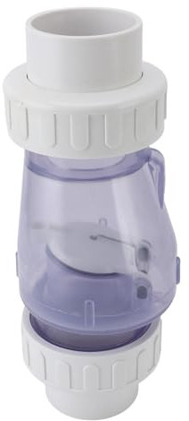 Clapet Anti-retour Transparent de 2 Pouces, Accessoires de Piscine Transparents, Clapet Anti-retour de Remplacement pour Empêcher le Reflux avec une Installation Facile, pour les
