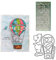 Heißluftballon Elefant Stempel und Stanzschablonen für Karten Herstellung, Tiere Stanzen Stempel und Briefmarken Set für DIY Scrapbooking Fotoalbum Dekorativ