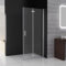 MIQU Faltbar Duschwand 75x197 cm Walk in Dusche Pendeltüren Duschabtrennung mit Falttür Drehtür Duschkabine Nischentür 6mm NANO Sicherheitsglas Duschtrennwand ohne Duschwanne