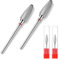 Sibba Hartmetall-Nagelbohrer 2 Stück entfernen Acryl harte Gele 3/32“ Professional Wolfram Bohrer Bits schnell sicher Nagelfeile Acryl Bohrer für Maniküre Pediküre Nagelhaut-Reiniger