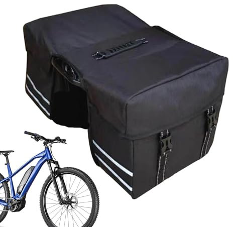 Fahrradtasche | Fahrradtaschen für Gepäckträger hinten | Fahrradhalterung Tasche 25L | Rennrad Kofferraum Aufbewahrung, 70 cm / 27,56 Zoll, eine Seite ca. 32 x 28 cm / 12,6 x 11,02 Zoll, Tasche