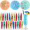 VITEVER 25PCS Cocktail Schirmchen Cocktail Zubehör Papierschirmchen, Bunte Cocktailschirmchen Cocktail Dekoration Papier für Bar Deko Cocktailzubehör Trinkfrüchte Essen Wein Party