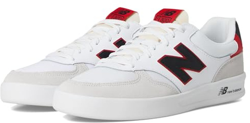 New Balance Ct300 V3 Herren-Sneaker, Weiß/Schwarz/Teamrot, 44.5 EU