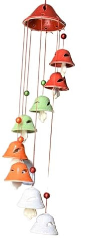 LYHYDMA Windspiele Windspiele, Wandbehang, Dekor, mehrfarbige Keramik, handgefertigte Windspielglocke