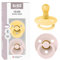 BIBS Colour Schnuller 2er-Pack, BPA-frei, Kirschform Nippel. Naturkautschuk/Latex, Hergestellt in Dänemark, Größe 2 (6-18 Monate), Pale Butter/Petal