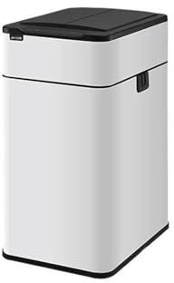 kitchen bin,Smart Sensor Trash Can 20 Liters 15L 30L 40L 50L Stainless Steel Automatic Kitchen Large Garbage Bin 60L Electronic Wastebasket(White,30L)