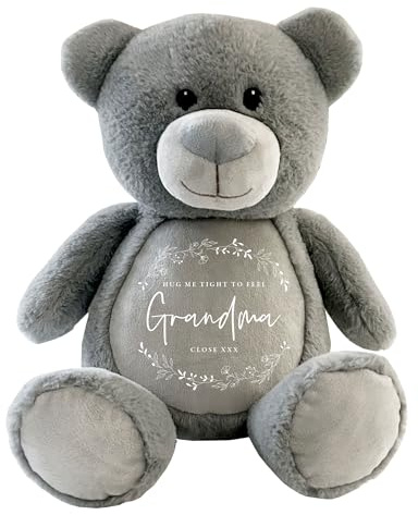 Oso de recuerdo personalizado para cenizas de corona, color gris, recuerdo conmemorativo de duelo, suave y lujoso, con mensaje personalizado