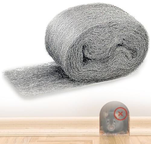 Laine d'acier #0000 : Bronze Steel Wire Wool Pads for Mouse Control - Protection pour maison, garage, jardin, trous et murs - Habitants d'appartements urbains - 1 paquet