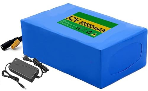 Batterie De Vélo Électrique 52V 15Ah 20Ah Batterie Au Lithium 52V En PVC Étanche De Grande Capacité, Batterie, Pour Moteur 500W 800W 1000W, Avec BMS Et Avec Chargeur XT60,52V 20AH