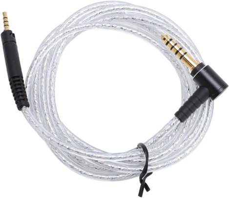 Asixxsix 2.5mm to 4.4mm Balanced Plug Headphone Cable, Upgrade Cable for HD598 HD599 HD558 HD518 HD569 Headphones, Equipped with Silver Plated Wire and Locking Mechanism, 150 Cm