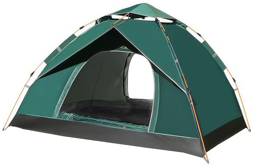 Anise Star Camping Zelt 2-3 Personen, Pop Up Wurfzelt, 4 Saison Kuppelzelt | Camping Tent, Kompakter Packungsgröße, Trekking & Outdoor, Ultraleichtes, Windresistent,Grün, 200x220x145cm