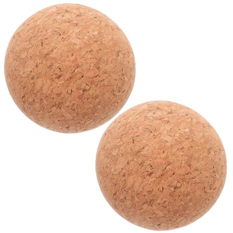 LOLIPPYY 2pcs Wooden Cork Ball Stopper for Glass Containers Wine Carafe Bottle Sealers with Reliable Fit Lightweight Soft Wood Corks for Decanters Jars and DIY Home Decor