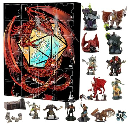 Rollenspiel-Adventskalender 2025-24 Überraschungen mit Miniaturen, Würfeln & Sammlerstücken | Offizieller Pen & Paper Kalender für RPG-Fans | Das perfekte für Tabletop-Spieleabend